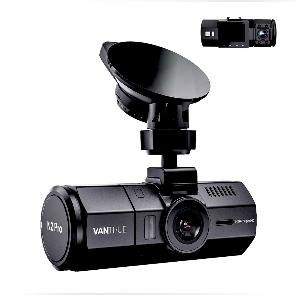 N2 Pro Dual Dash Cam - Night Vision Black VANTRUE camera only no accessories - Picture 2 of 13